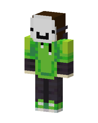 Green Masked Gamer Boy Minecraft skin
