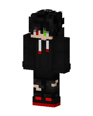 Heterochromia Hoodie Boy Minecraft anime skin