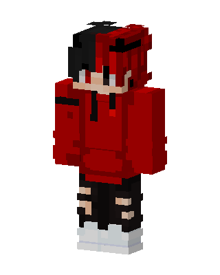 Red Hoodie Boy Minecraft skin