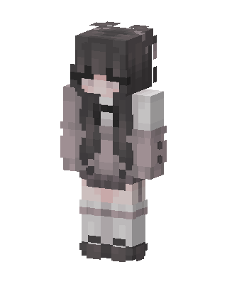 Gray Anime Girl skin, 3D preview
