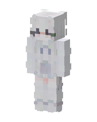 White Animal Girl skin, 3D preview