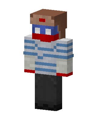 White Player Boy skin, 3D preview