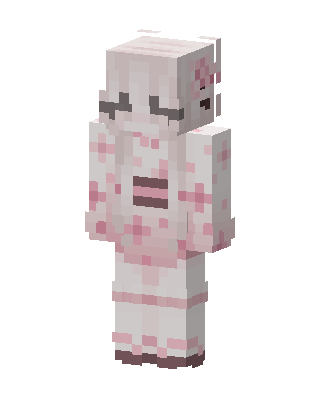 White Cutie Girl skin, 3D preview