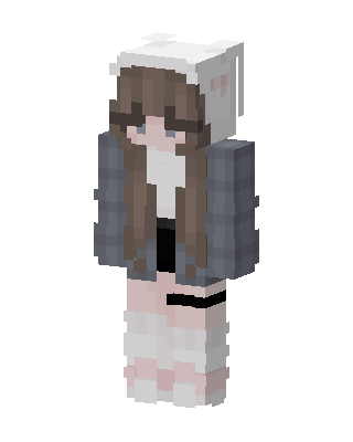 Bunny Hoodie Girl skin, 3D preview
