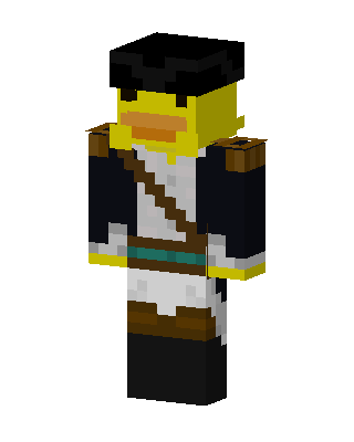Duck Pirate Captain skin, 3D preview