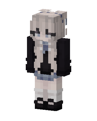 White Anime Girl Minecraft skin