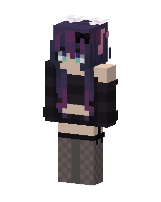 Black Anime Girl Minecraft anime skin