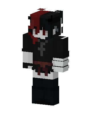 Black Villain Girl skin, 3D preview