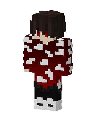 Red Holiday Boy skin, 3D preview