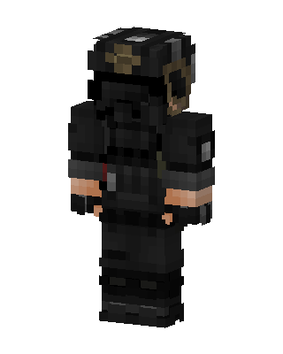 Black Ninja Boy skin, 3D preview
