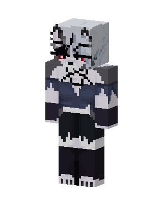 Gray Anime Minecraft skin