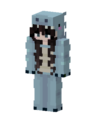 Shark Hoodie Girl Minecraft skin