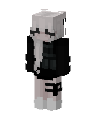 White E-Girl Minecraft e-girl skin