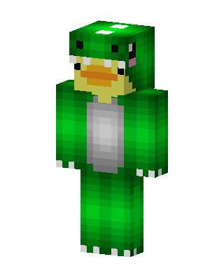 Duck Dino Onesie skin, 3D preview