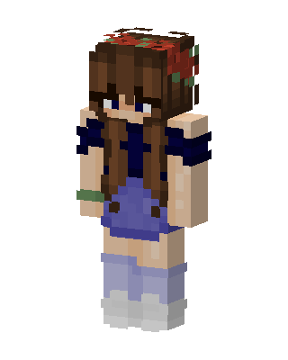 Flower Crown Girl skin, 3D preview
