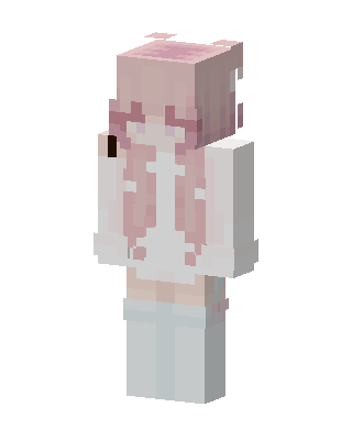 White Cutie Girl Minecraft pastel skin
