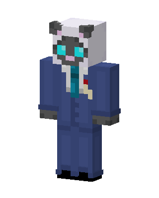 Panda Businessman skin, 3D preview