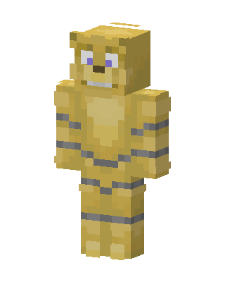 Golden Freddy skin, 3D preview