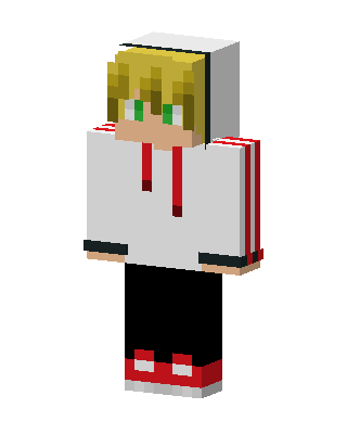 Red Stripe Hoodie skin, 3D preview
