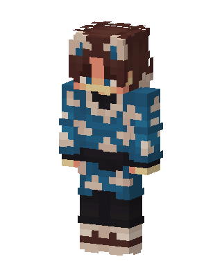 Cow Print Hoodie skin, 3D preview