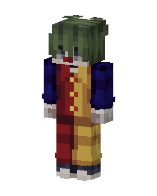 Gold Clown Boy skin, 3D preview