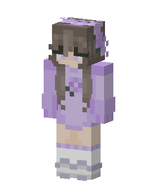 Lavender Flower Girl Minecraft skin