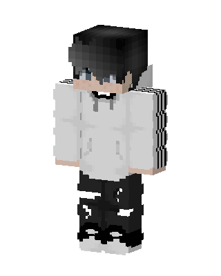 White Hoodie Boy Minecraft skin
