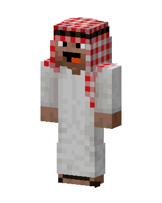Red Keffiyeh Man skin, 3D preview
