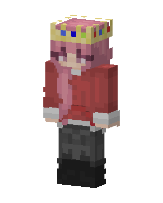 Crowned Pink Hoodie skin, 3D preview