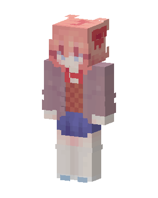 Pink Student Girl Minecraft skin