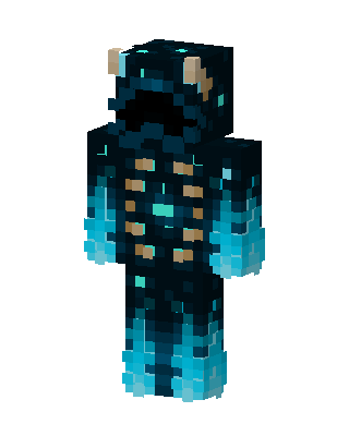 Black Glowing Hoodie Boy skin, 3D preview