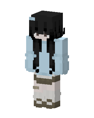 Pastel Blue Hoodie Minecraft skin