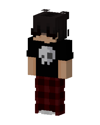 Skull Pajama Boy skin, 3D preview