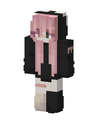 Black Anime Girl Minecraft e-girl skin