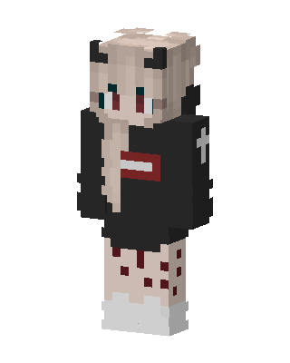 White E-Girl skin, 3D preview