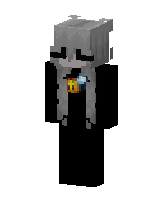 Gray Hair Hoodie skin, 3D preview