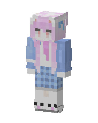 Pastel Bunny Girl skin, 3D preview