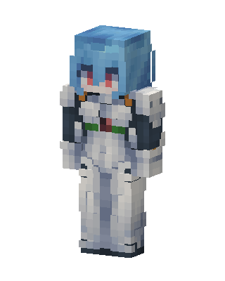 White Astronaut Girl skin, 3D preview