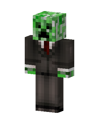 Suited Creeper Minecraft green skin