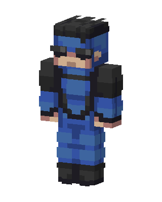 Blue Sneaking Soldier Minecraft skin
