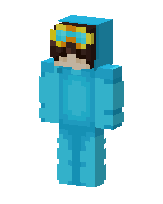 Blue Spaceman Boy skin, 3D preview