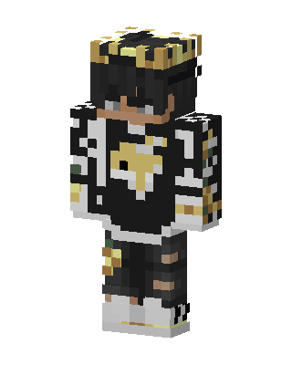 Golden Crown Hoodie skin, 3D preview