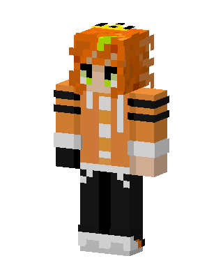 Orange Athlete Girl Minecraft skin