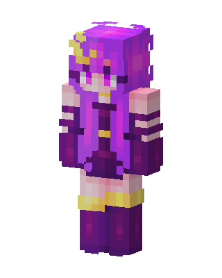 Purple Moon Girl skin, 3D preview