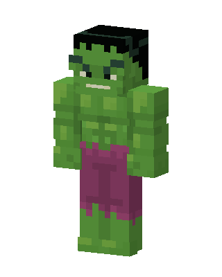 Hulk skin, 3D preview