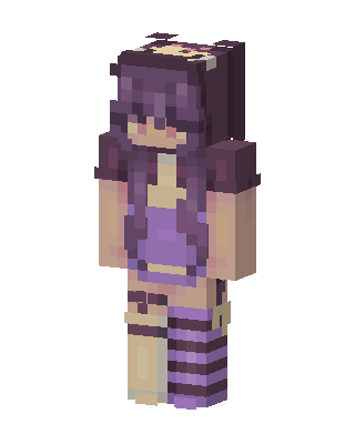 Purple E-Girl Minecraft e-girl skin