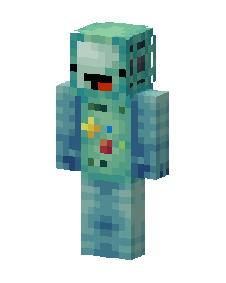 Teal Mob skin, 3D preview