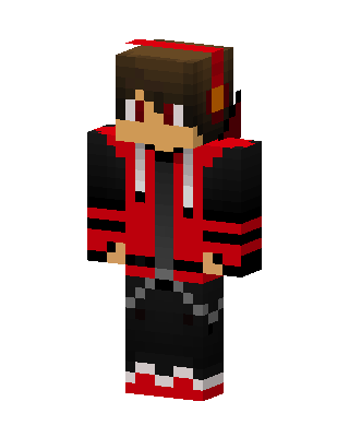 Red Gamer Boy skin, 3D preview