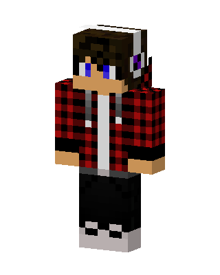 Red Emo Boy skin, 3D preview