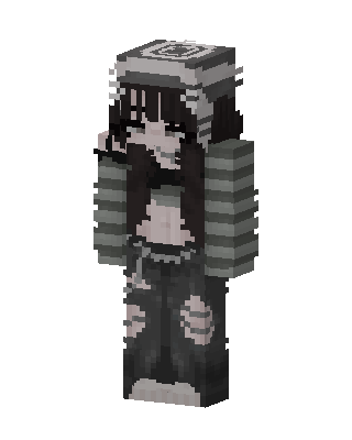 Grunge Beanie Girl skin, 3D preview